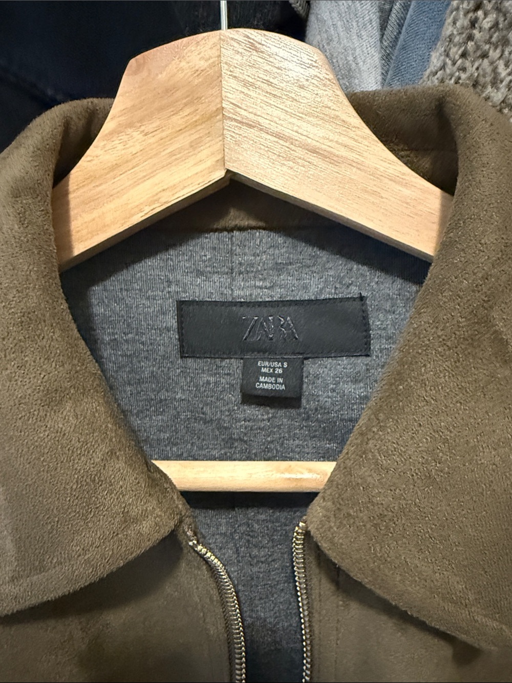 Zara brown faux suede jacket - Picture 8 of 8